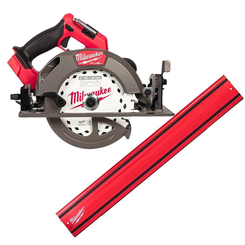 Milwaukee M18 FCS66GR3-0 18V FUEL Brushless Circular Saw - Body & GR1400 1400mm Aluminium Guide Rail