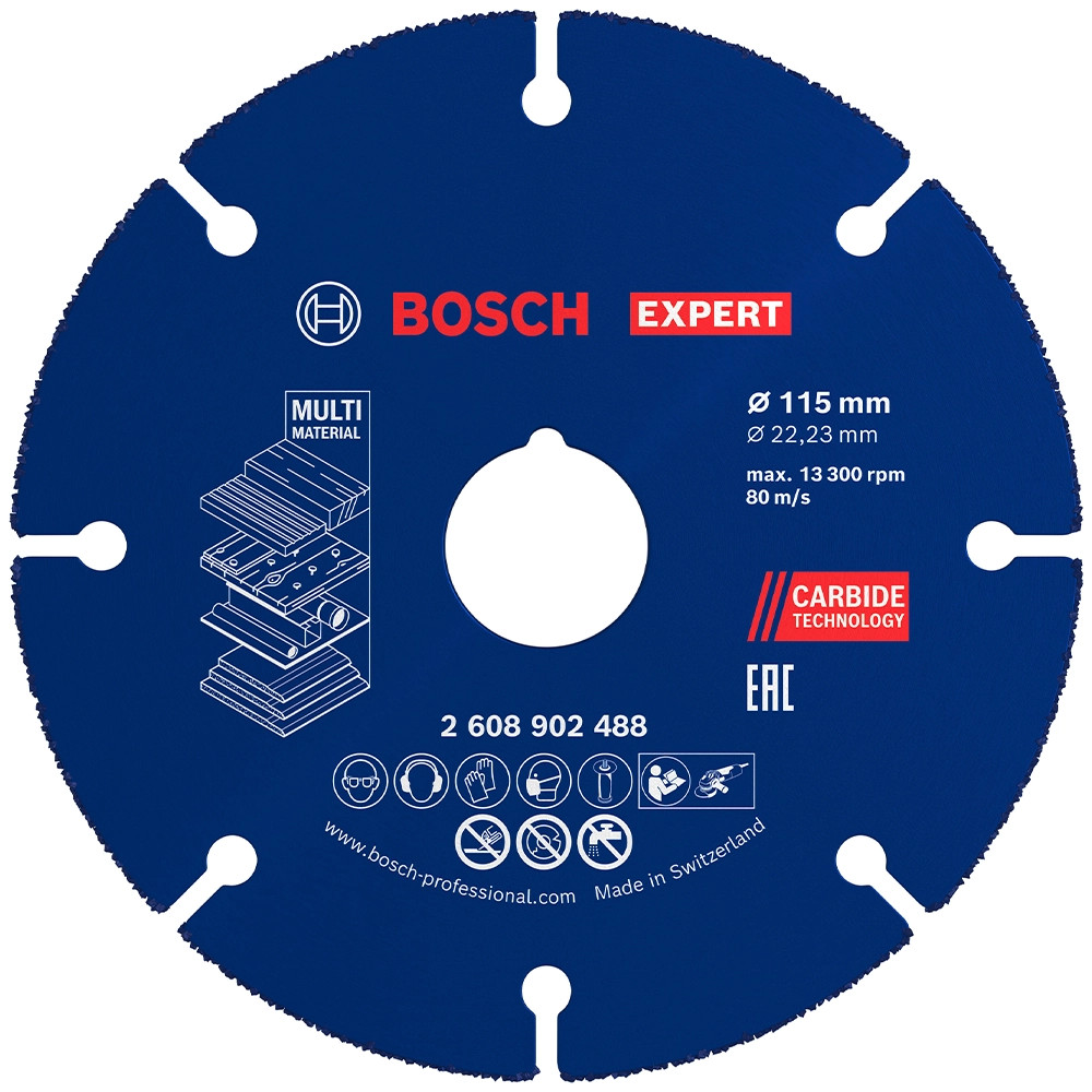 Bosch EXPERT 115mm x 22.23mm Carbide Multi Material Cutting Disc