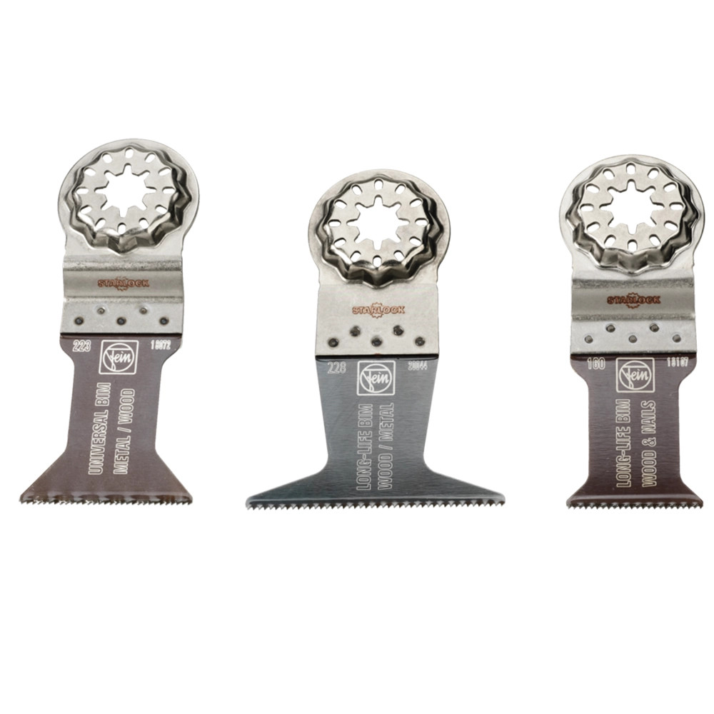 Fein 3 Piece Starlock E-Cut Combo Multi Tool Blades Set for Wood & Metal