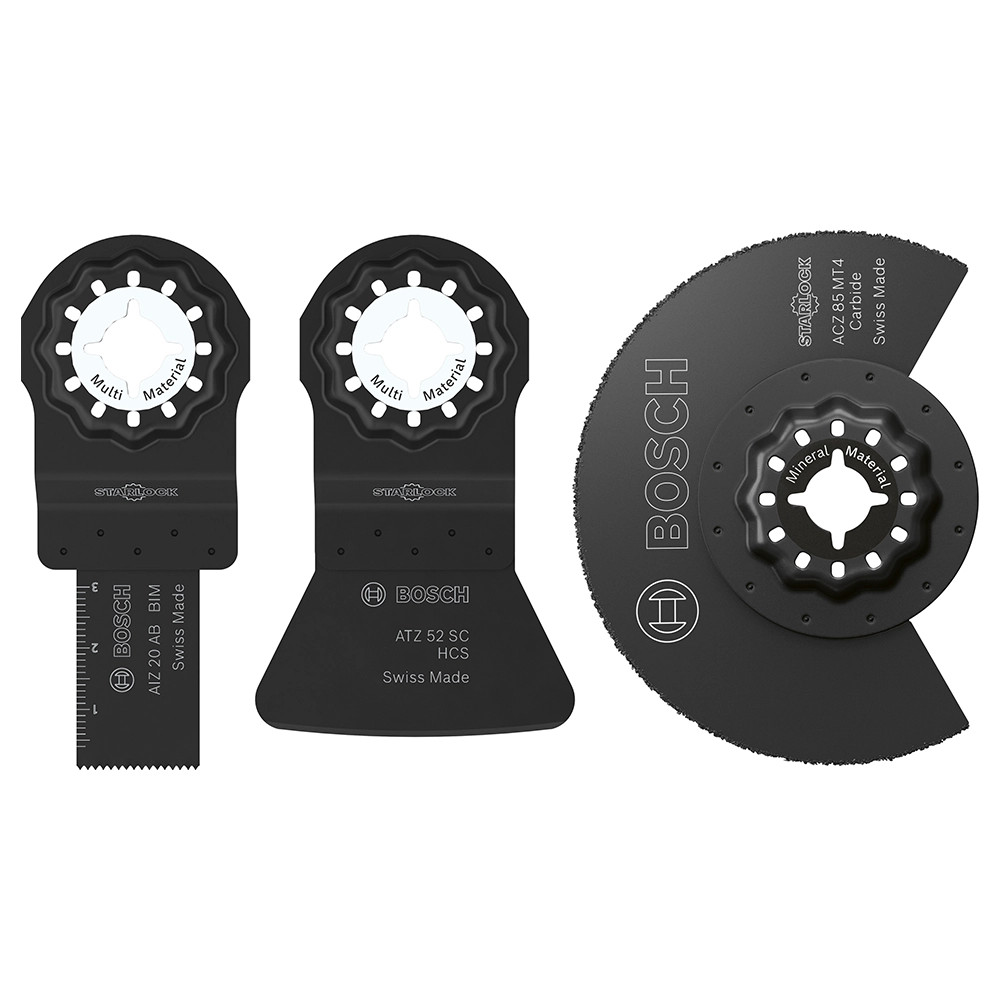 Bosch 3 Piece Starlock Multi Tool Blade Tiling Set