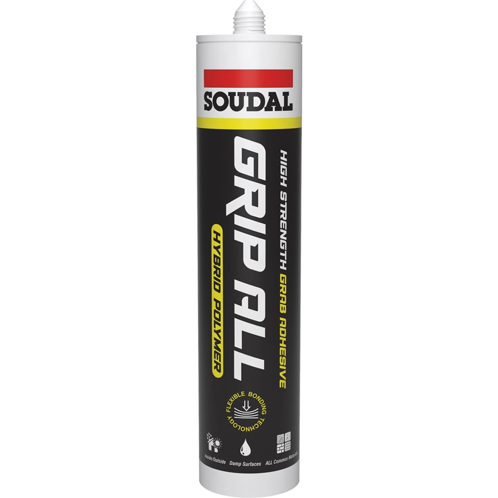 Soudal Grip All Hybrid Polymer Adhesive Black 290ml