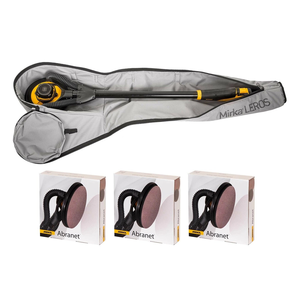 Mirka LEROS 950XCV Electric Dual Voltage Deco Drywall Sander Solution Kit
