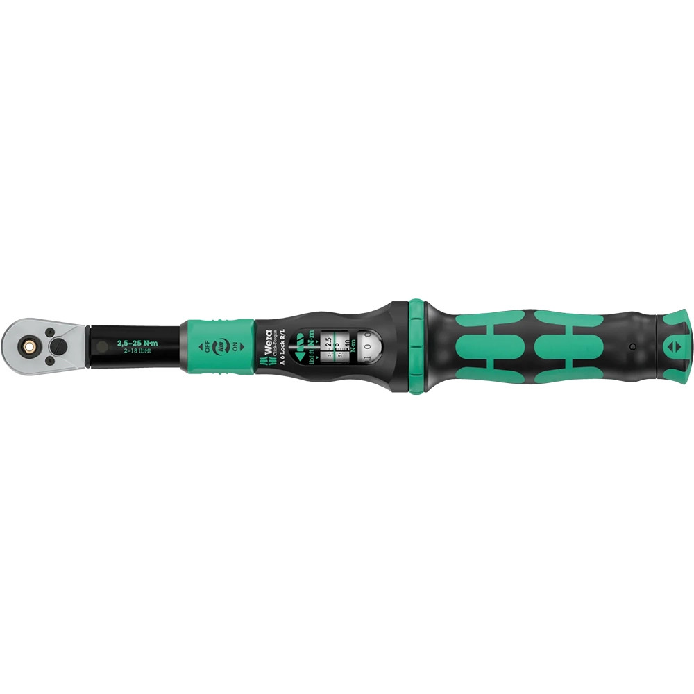 Wera Click Torque Lock A 6 R L Adjustable 2.5-25Nm Torque Wrench