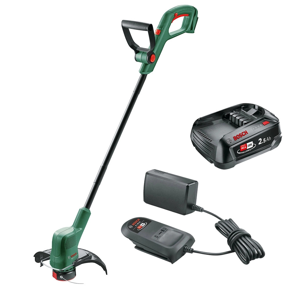 Bosch Green EasyGrassCut 18V-26 Grass Trimmer, 1x 2.5Ah Battery & Charger