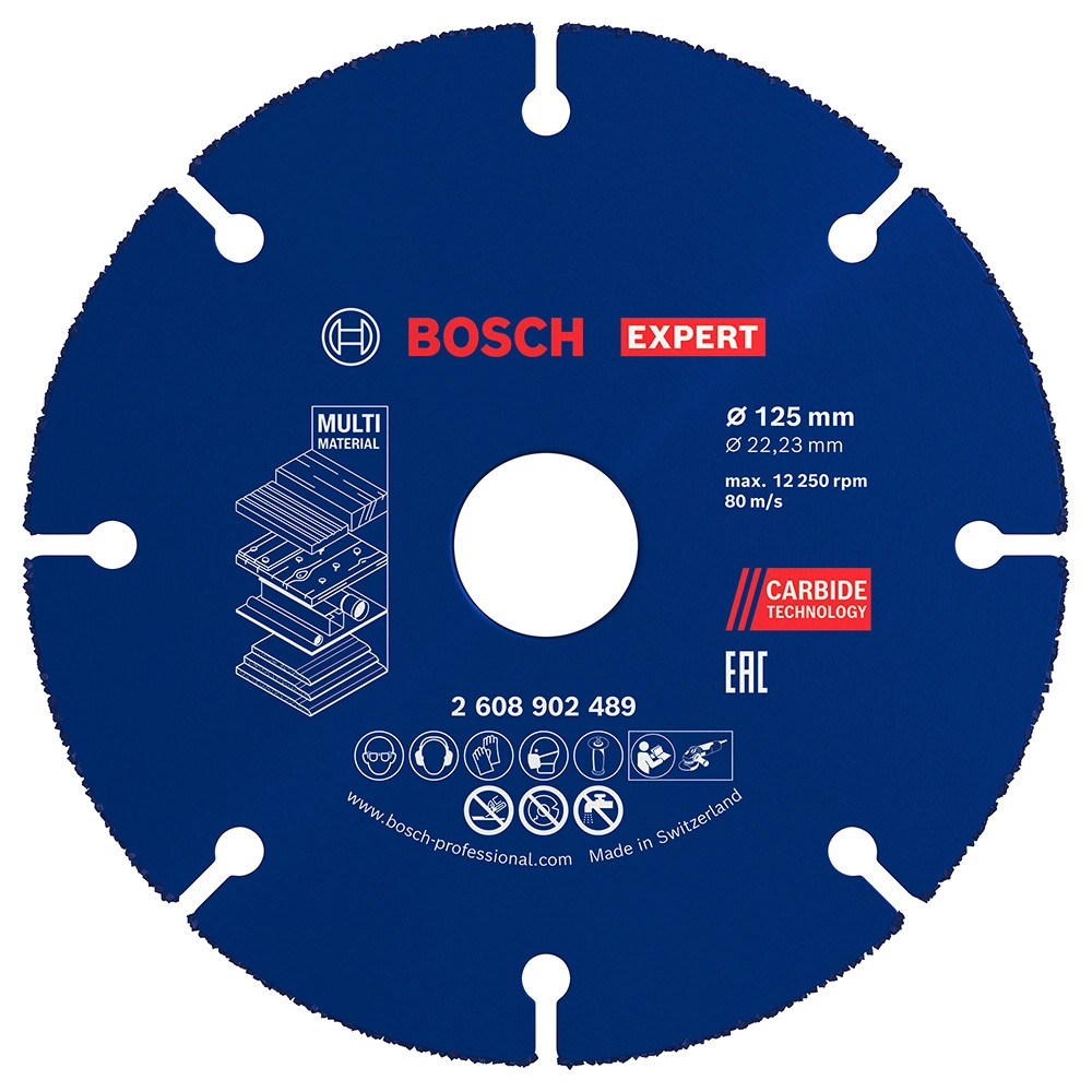 Bosch EXPERT 125mm x 22.23mm Multi Material Carbide Cutting Disc