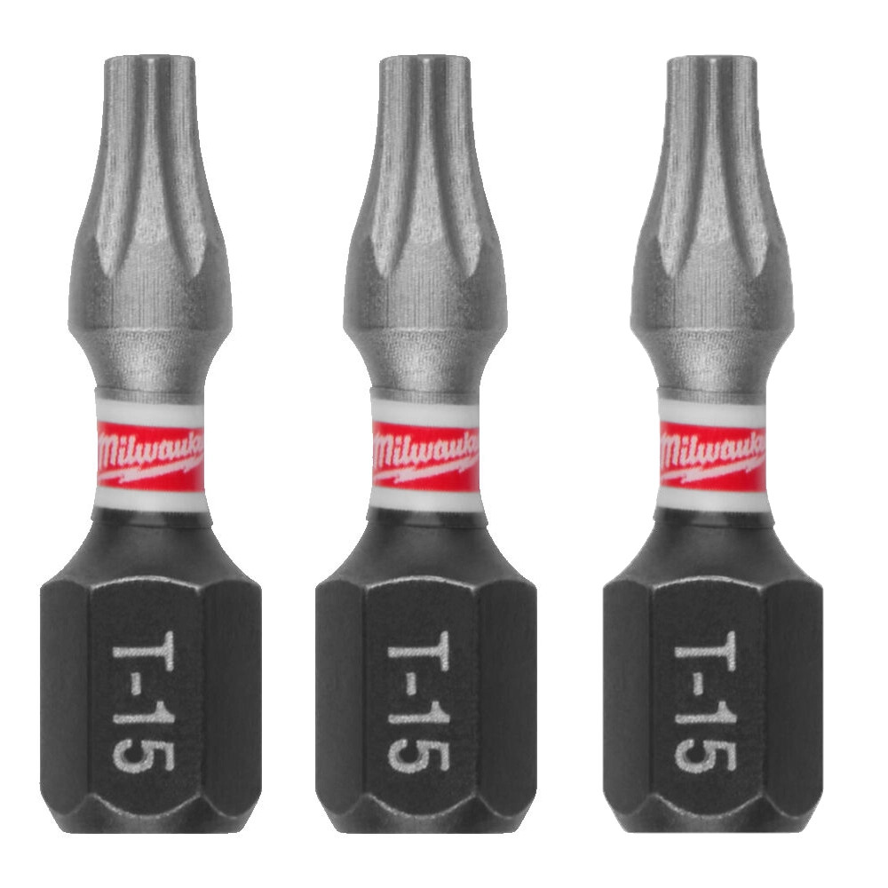 Milwaukee GEN4 TX15 25mm SHOCKWAVE Impact Screwdriver Bits - Pack of 3