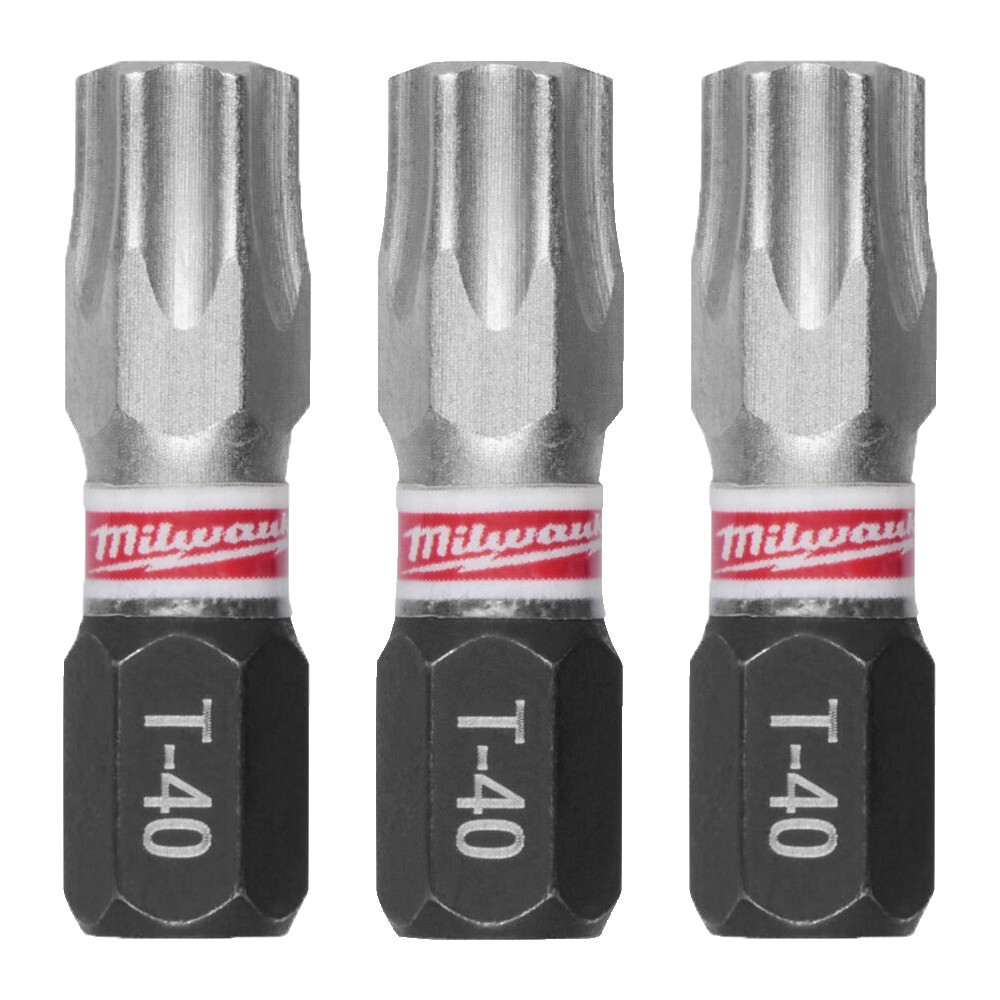Milwaukee GEN4 TX40 25mm SHOCKWAVE Impact Screwdriver Bits - Pack of 3