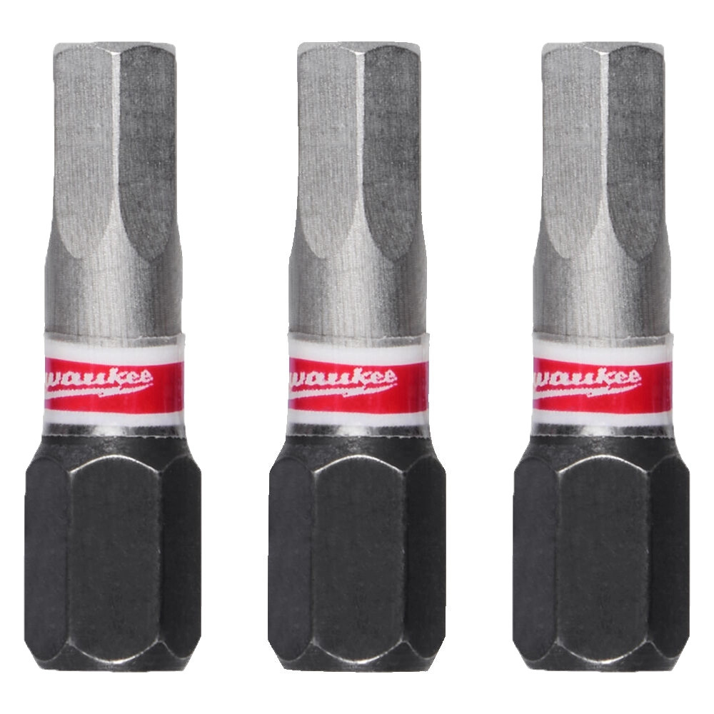 Milwaukee GEN4 HEX5 25mm SHOCKWAVE Impact Screwdriver Bits - Pack of 3