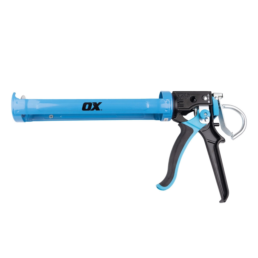 OX 400ml 25:1 / 12:1 Dual Thrust Ratio Heavy Duty Caulk Gun