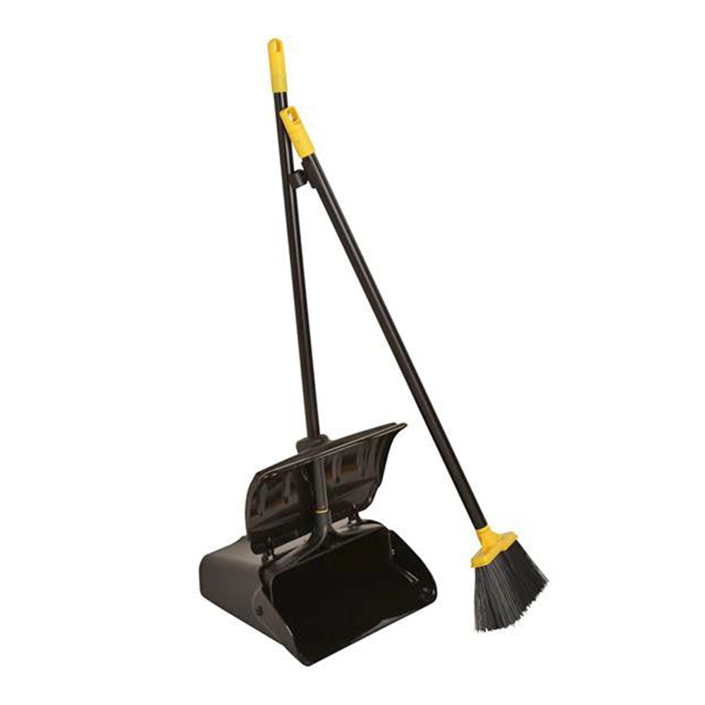 Bulldozer Heavy-Duty Long Handled Dustpan & Brush Set
