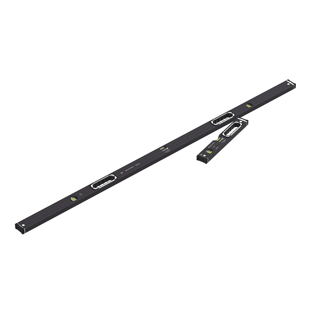 Stabila 2 Piece Type 196-2 Dark Shadow Spirit Level Set 400mm & 1830mm
