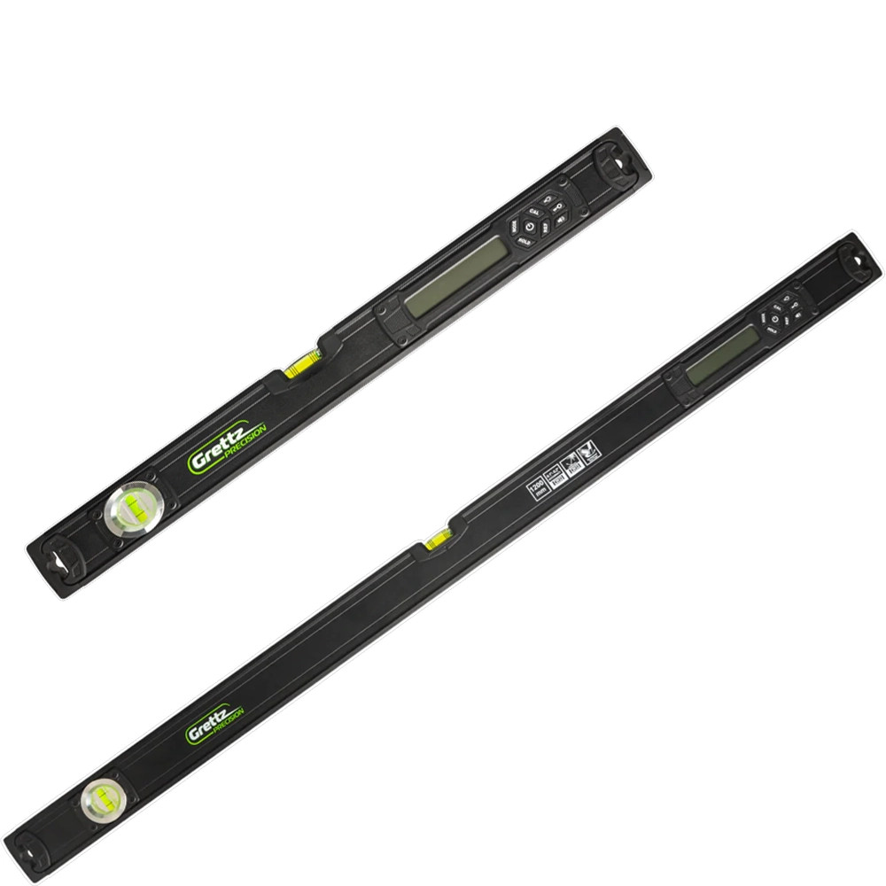 Grettz 2 Piece 600mm & 1200mm Digital Level Pack with 2x Bags