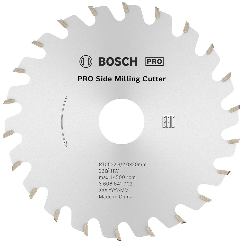 Bosch PRO 105mm x 20mm 22T Side Milling Biscuit Cutter