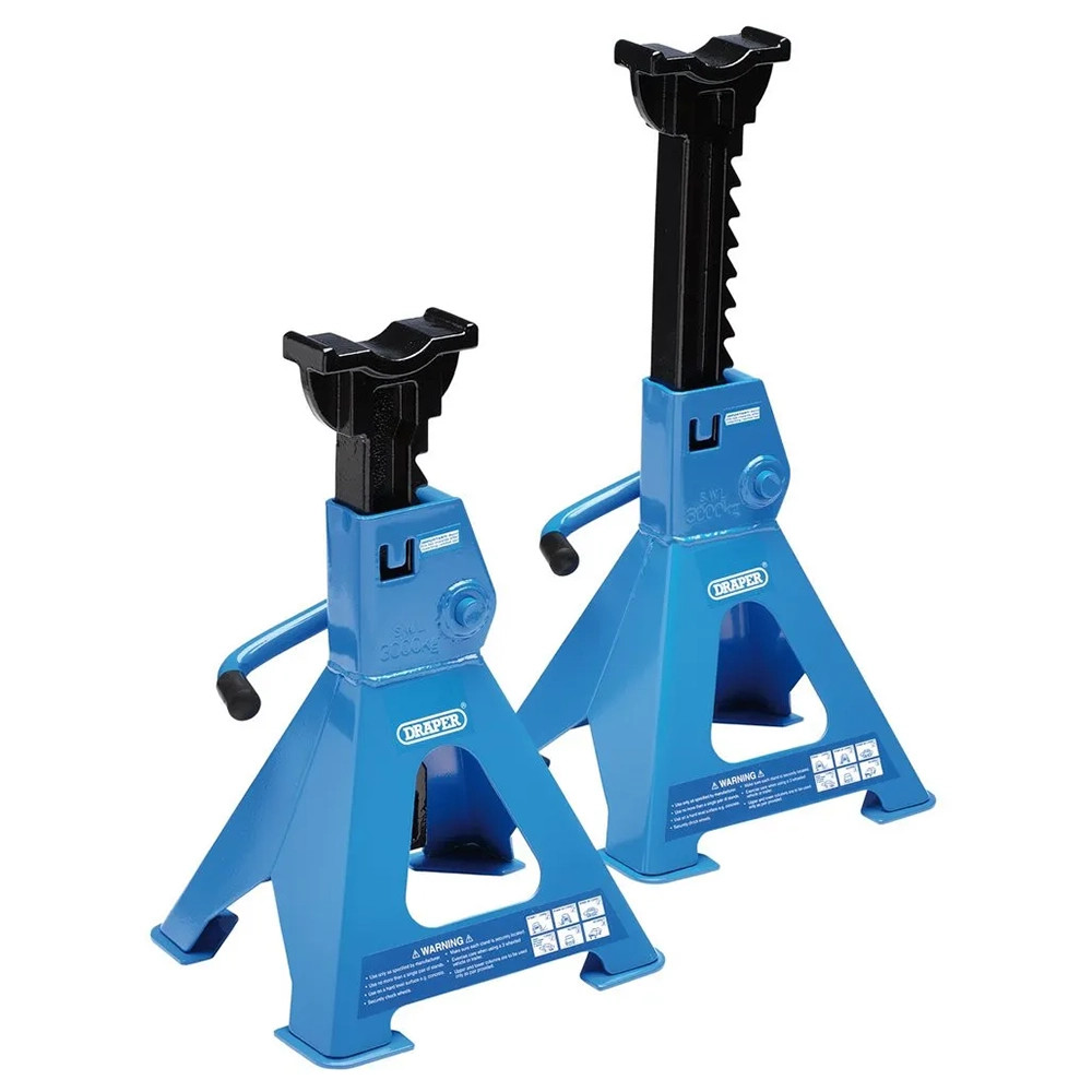 Draper 3 Tonne Ratchet Axle Stands - Pack of 2