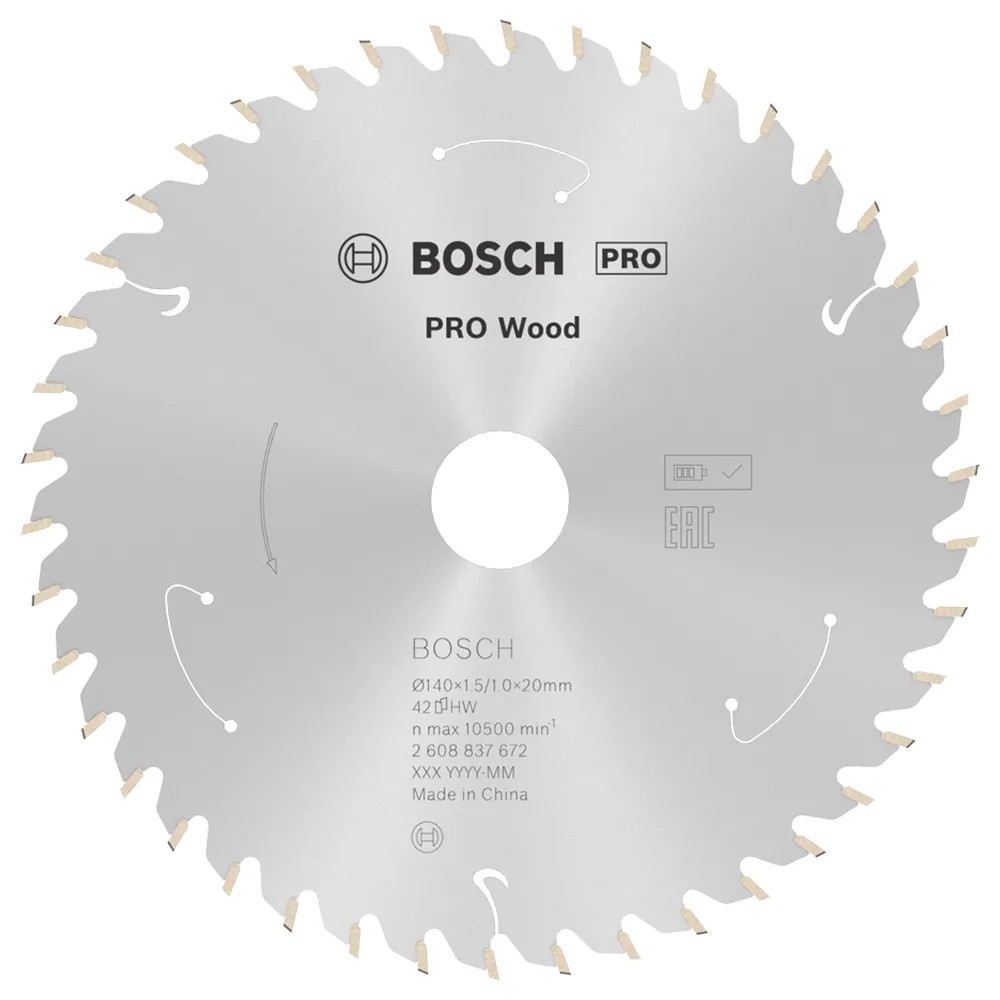 Bosch PRO 140mm x 20mm 42T Wood Thin Kerf Circular Saw Blade
