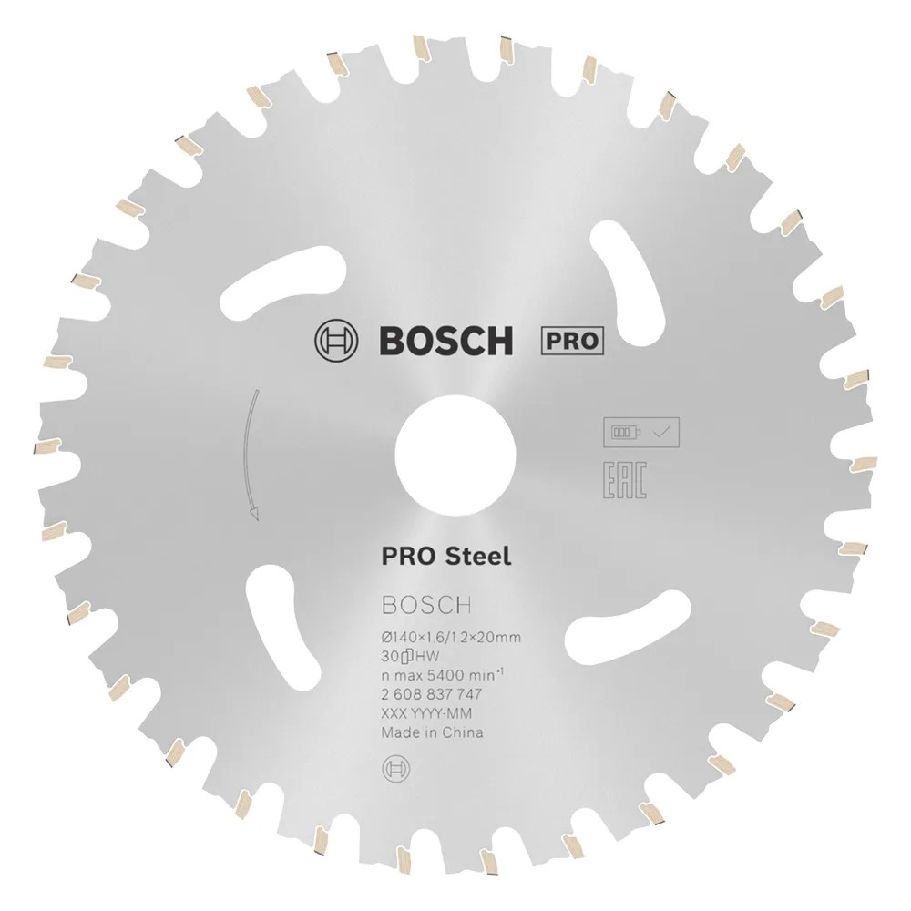 Bosch PRO 140mm x 20mm 30T Steel Thin Kerf Circular Saw Blade