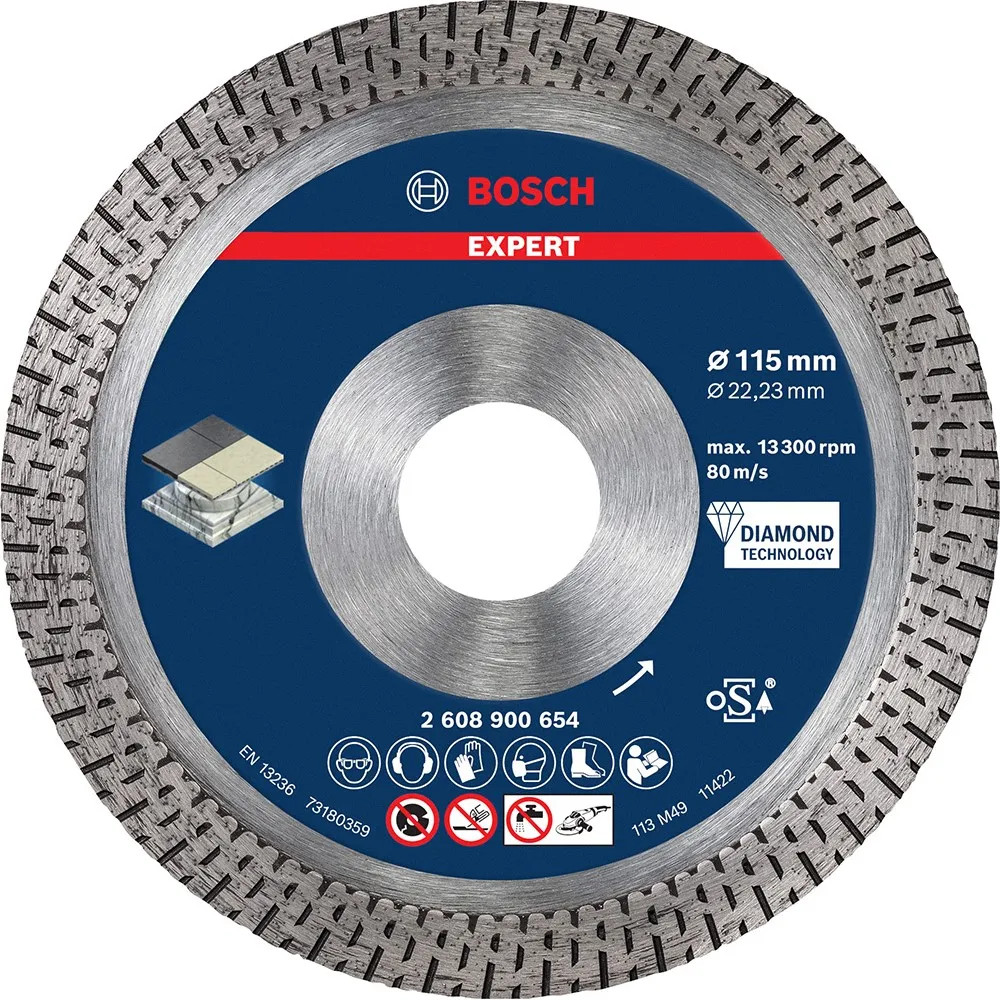 Bosch EXPERT 115mm x 22.23mm HardCeramic Diamond Cutting Disc