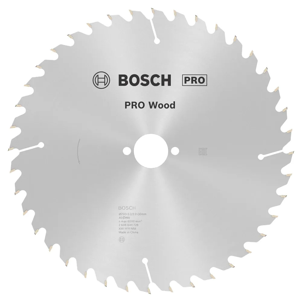 Bosch PRO 250mm x 30mm 40T Wood Circular Saw Blade