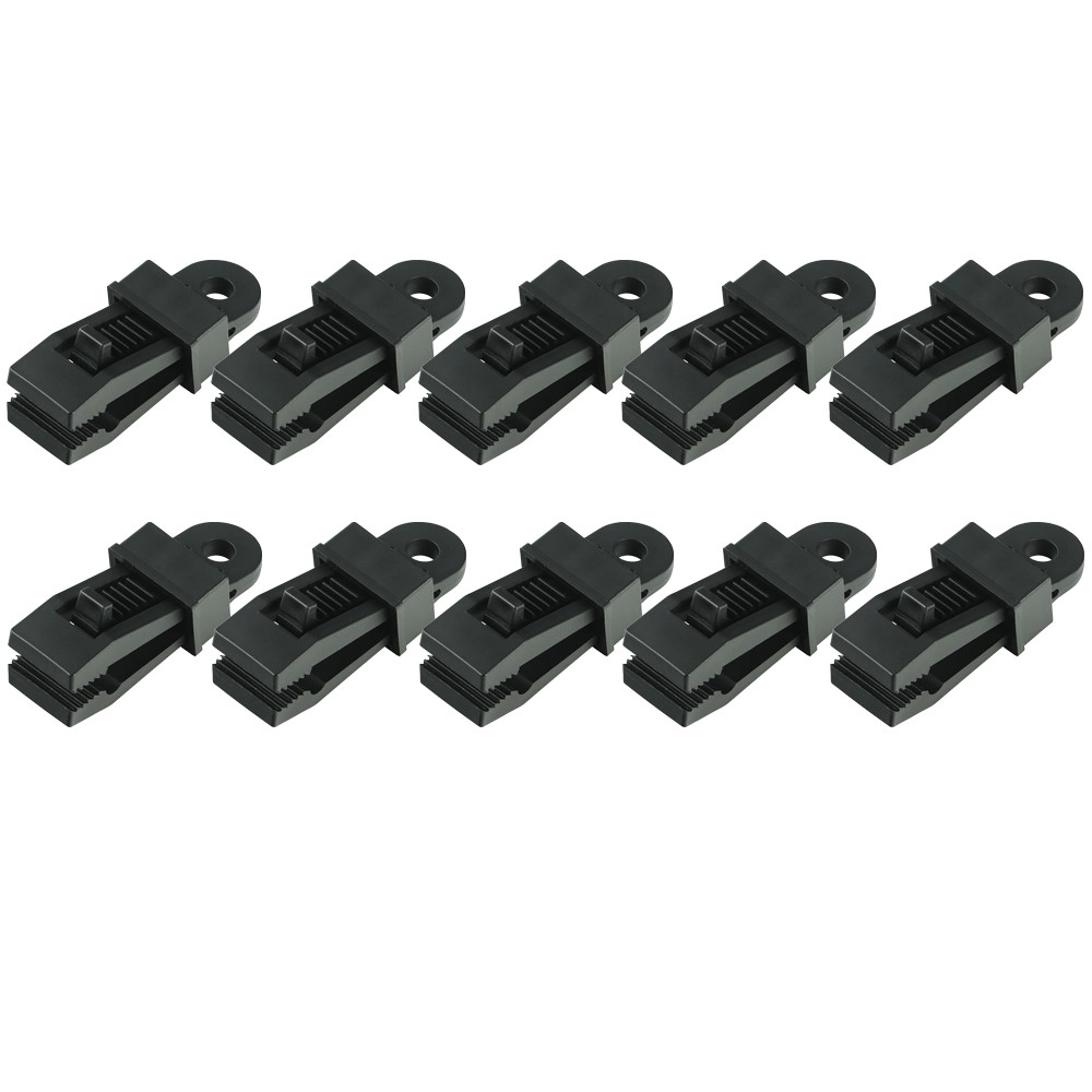 Timco 80mm x 40mm Tarpaulin Tie Down Clips - Pack of 10