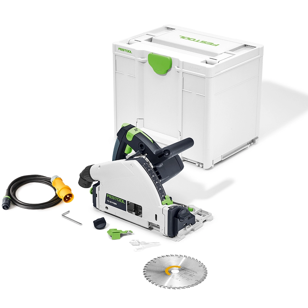 Festool TS 55 FEQ-Plus Electric Plunge Cut Saw with Case - 110V