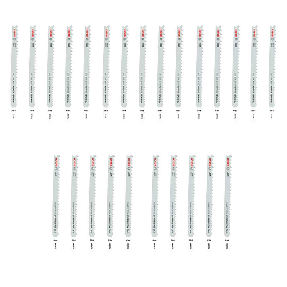 Bosch PRO T 345 XF Progressor for Wood and Metal Jigsaw Blades - Pack of 25