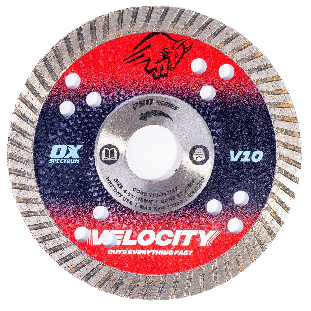 OX Pro V10 115/22.23mm Concrete Diamond Blade