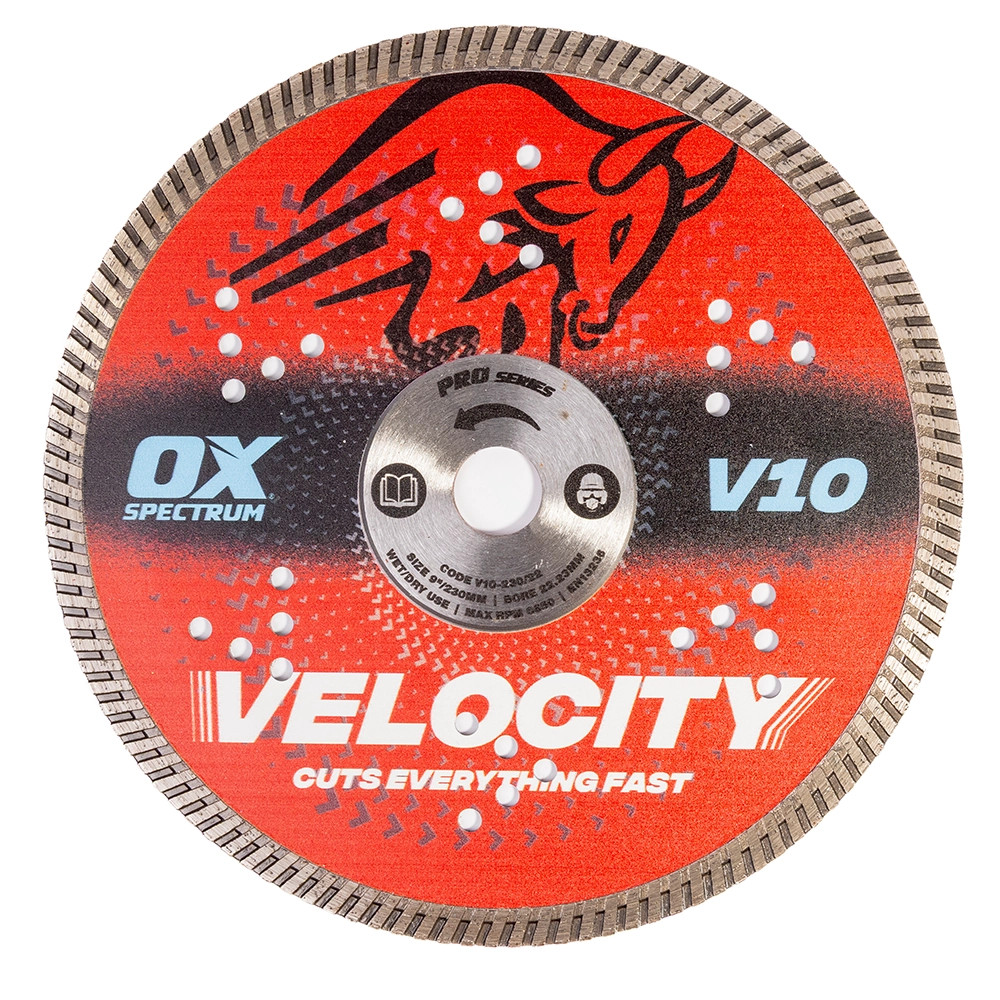 OX Pro V10 350mm x 20mm Concrete Diamond Blade