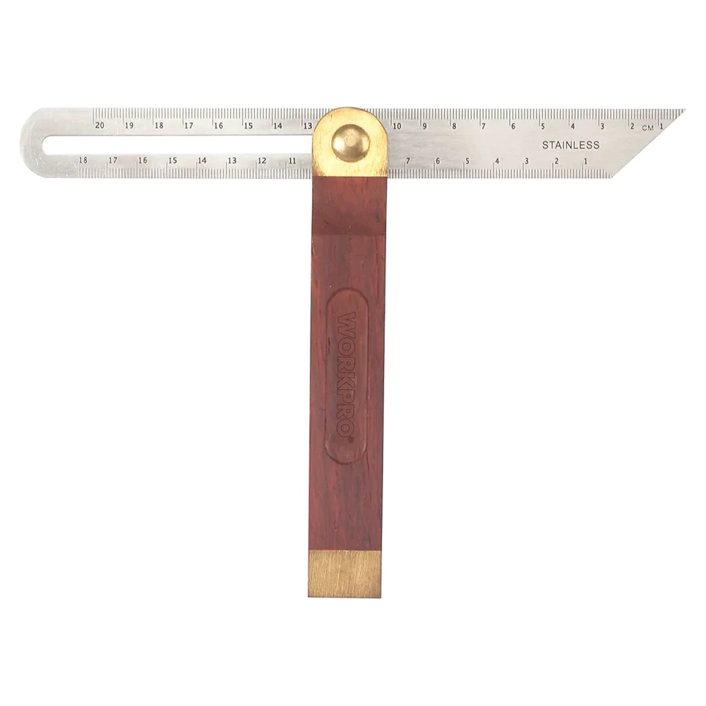 WORKPRO WP264006 230mm Sliding T-Bevel Angle Finder with Wooden Handle