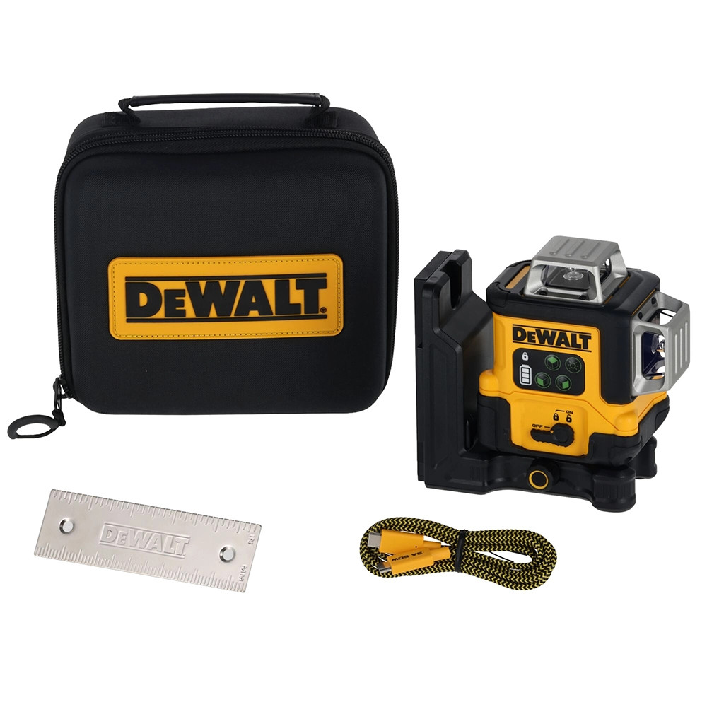 Dewalt DCLE14361GB-XJ USB-C 3x 360° Green Beam Laser with Case - ITS