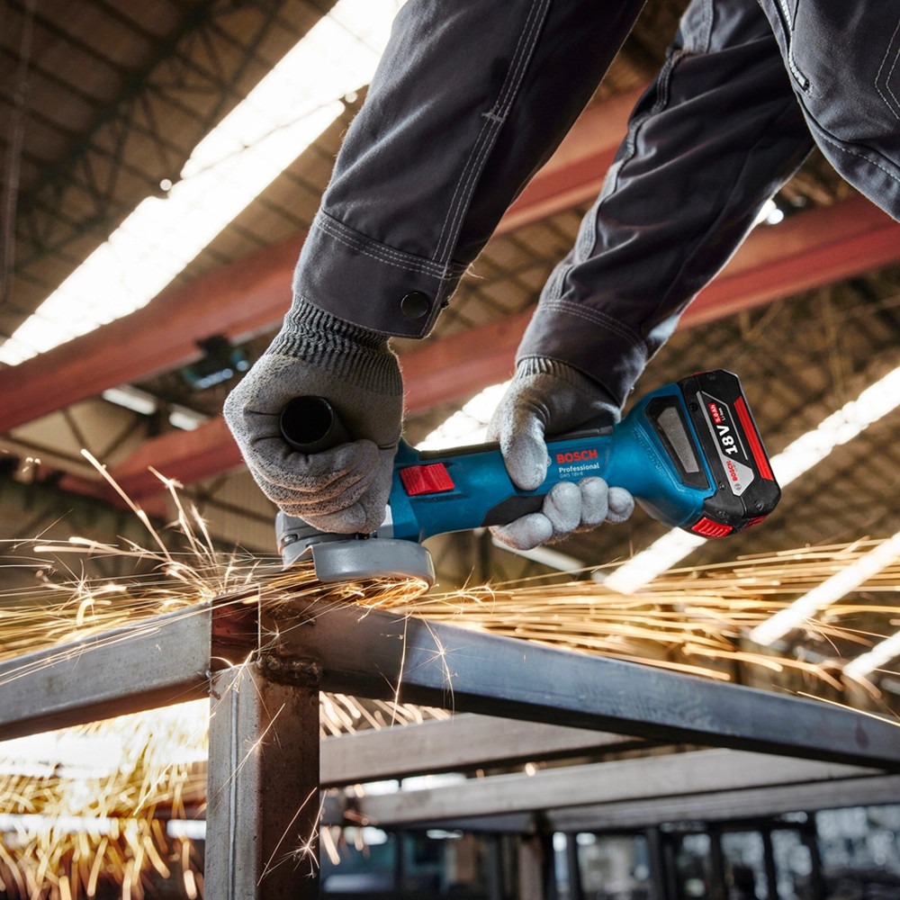 Battery Bosch 18 Volt Grinder Buy Bosch 125mm Inch 18V Heavy Duty Cordless Angle Grinder (Brushless),  GWS18V-10 (Solo) Online In India At Best