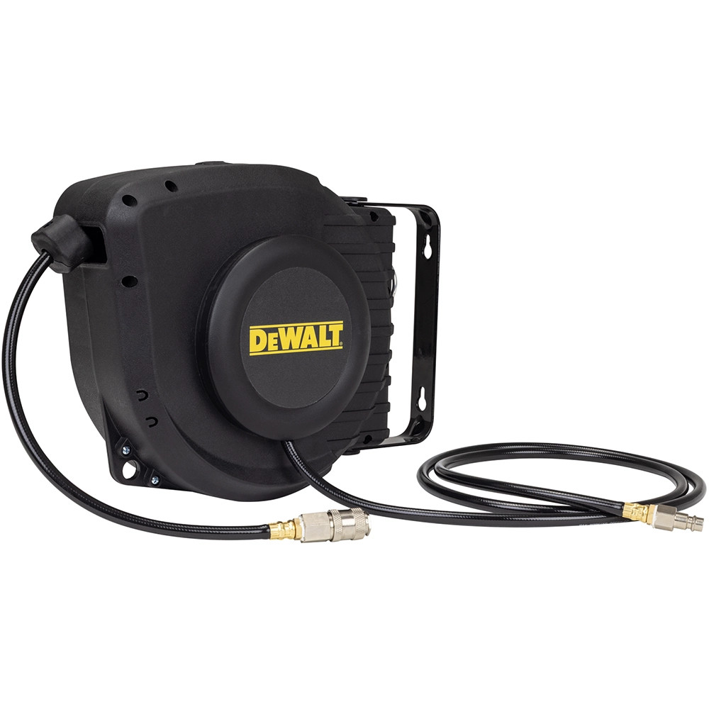 DEWALT 9m Retractable Air Hose Reel Kit with 1/4" Quick Release Couplers