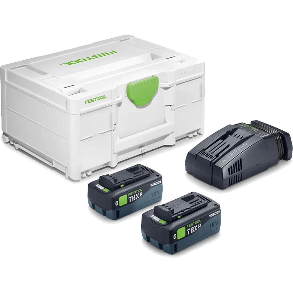 Festool SYS Energy Set with 2xTabless 8.0Ah Batteries, Charger & Case