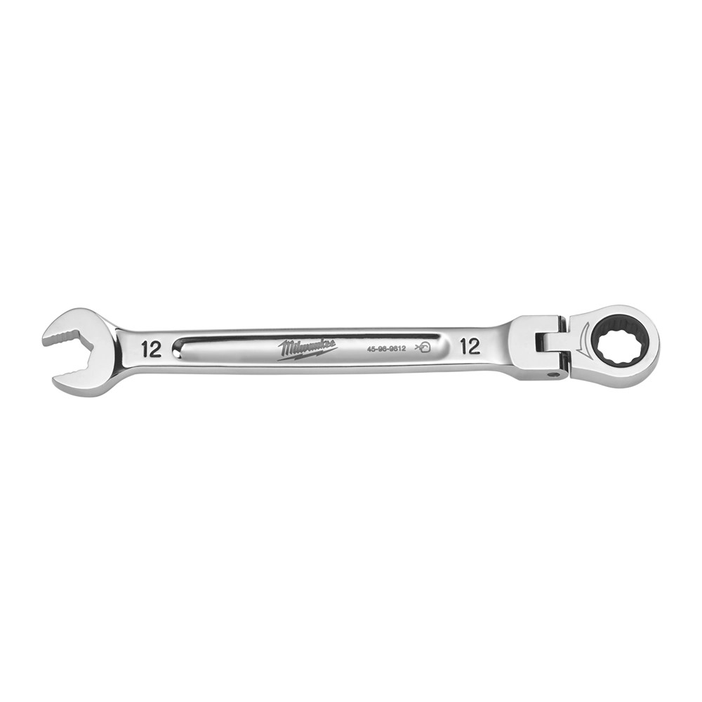 Milwaukee MAX BITE Flex Head Ratchet Spanner - 12mm