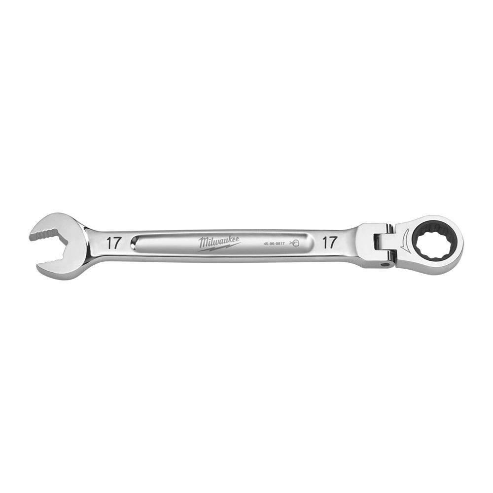 Milwaukee MAX BITE Flex Head Ratchet Spanner - 17mm