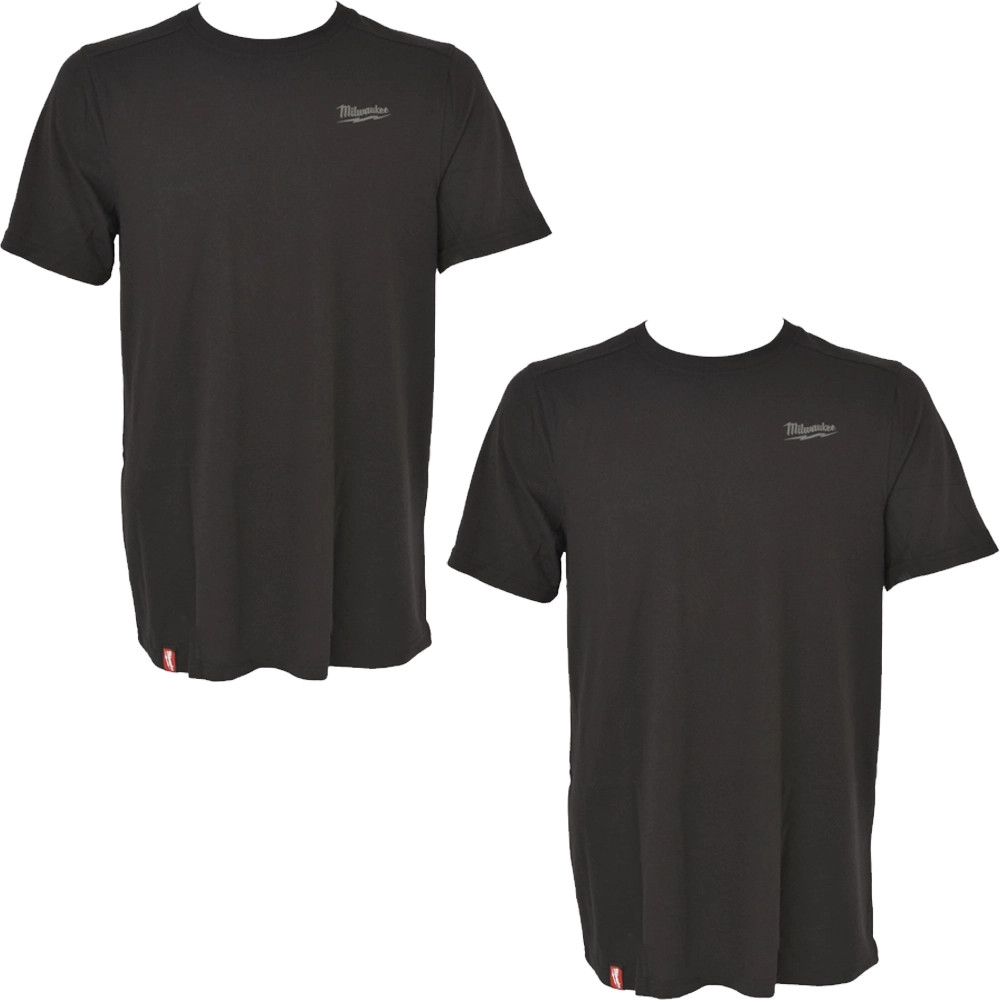 Milwaukee Hybrid Work T-Shirt - Black - Pack of 2