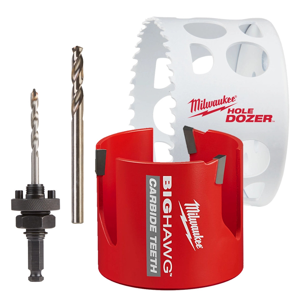 Milwaukee 76mm BIG HAWG & HOLE DOZER Hole Saw Set