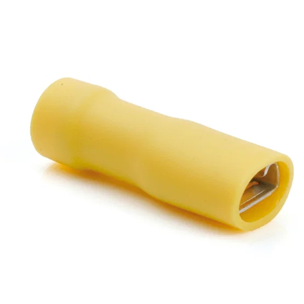 Termination Technology Insulated crimp for 6.0mm² Cable Yellow Insulated Female Push-On 6.3mm