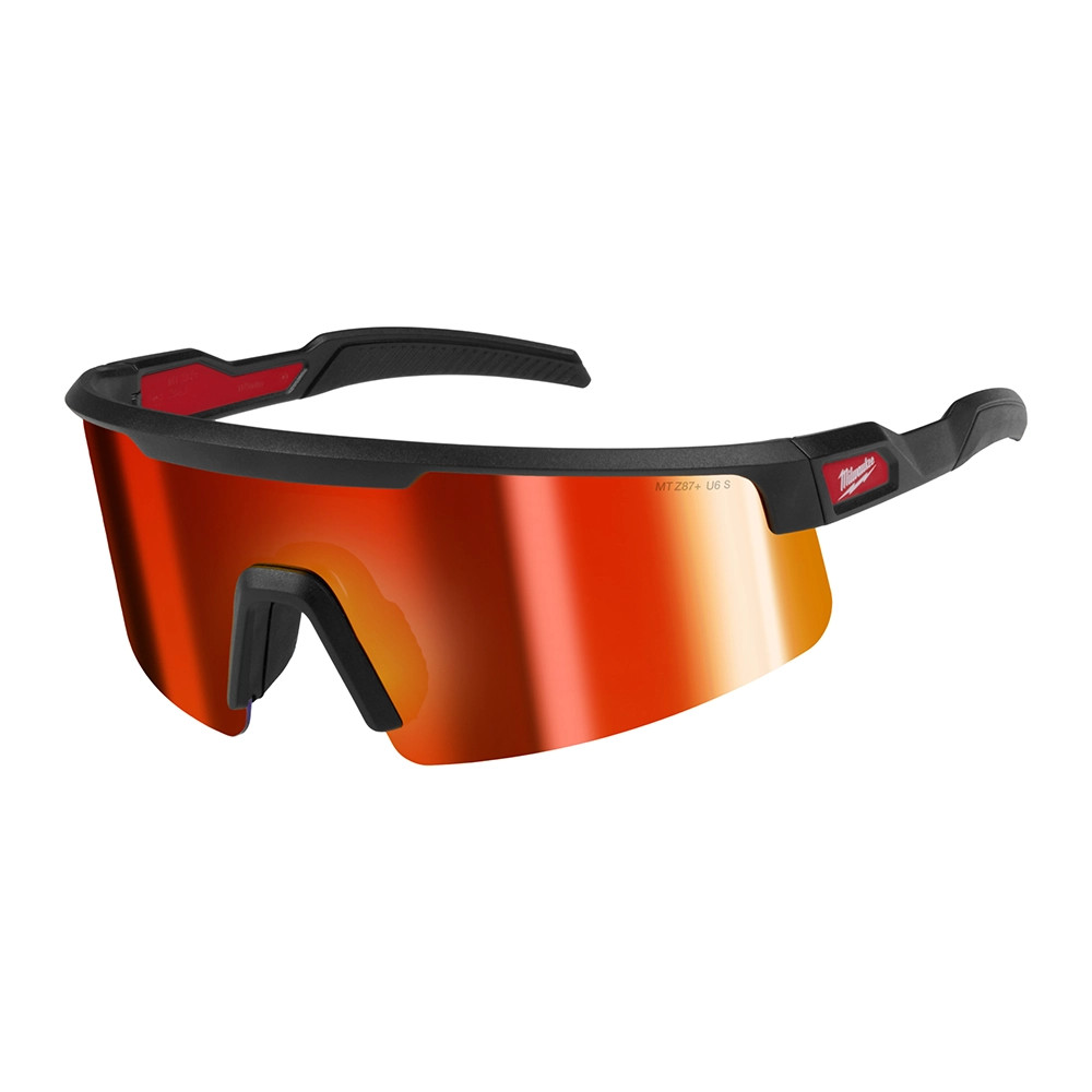 Milwaukee Large Format Safety Glasses - Sunburst Mirror