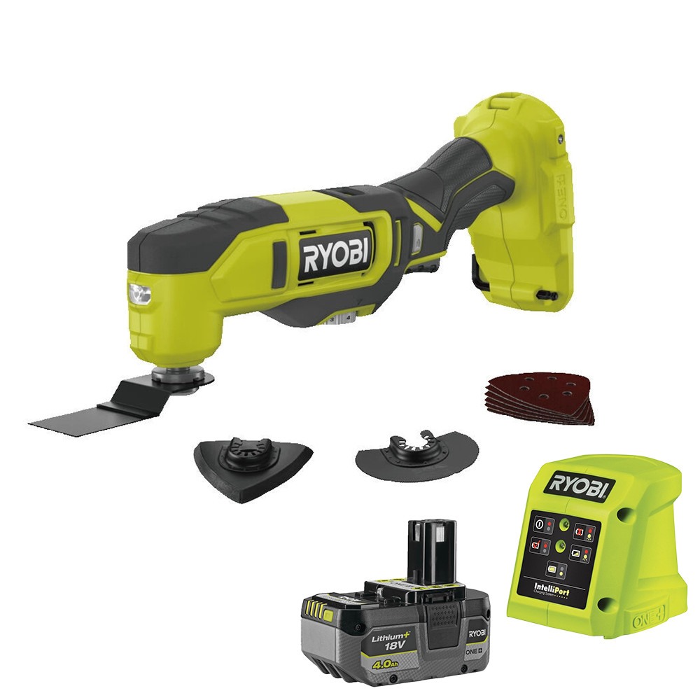Ryobi RMT18-0 18V ONE+ Multi-Tool, 1x 4.0Ah Battery & Charger