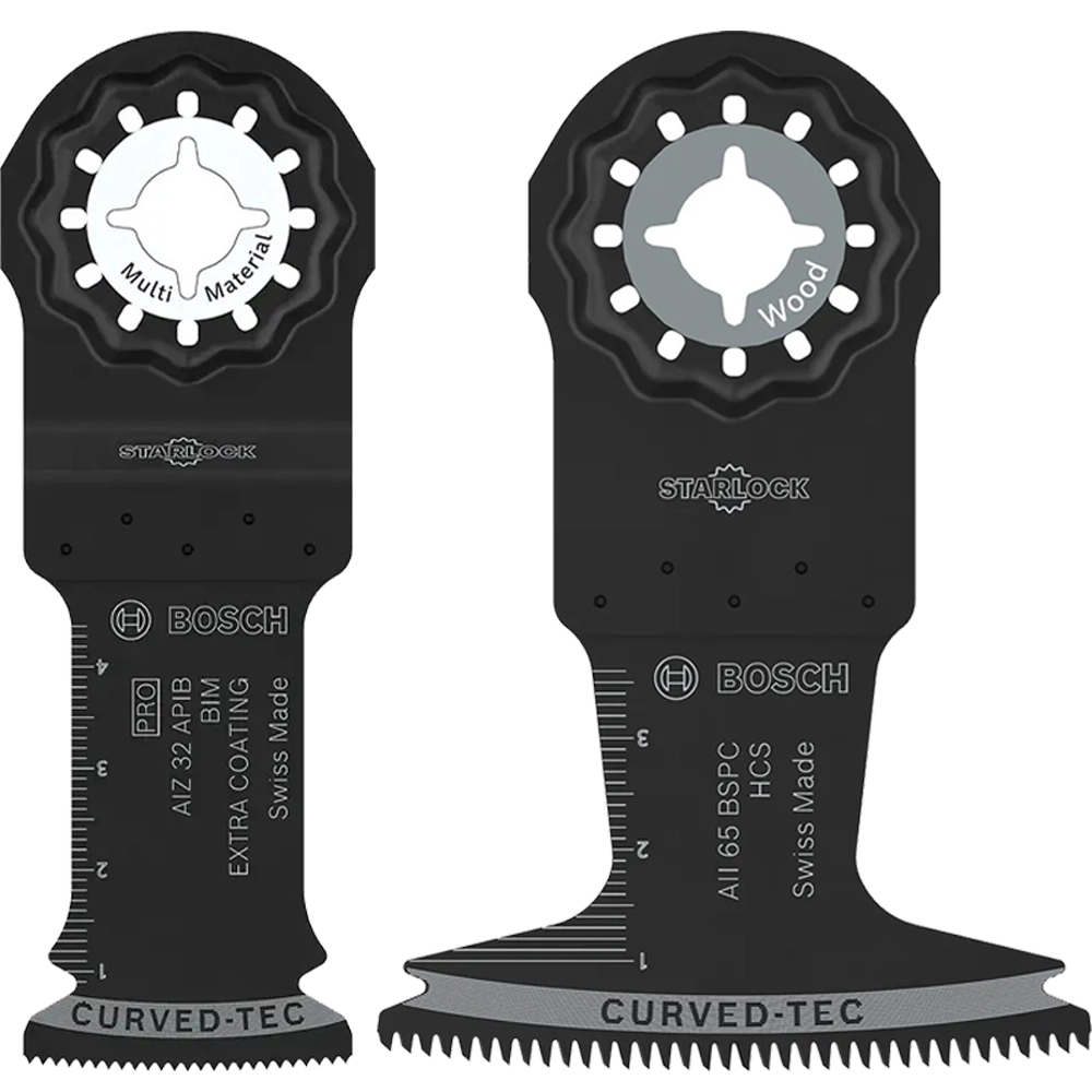Bosch PRO 32mm AIZ 32 APIB Multi Tool Blade & 65 x 40mm AII 65 BSPC Wood Cutting Blade