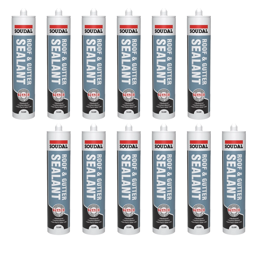 Soudal Roof & Gutter Sealant Clear - Box of 12