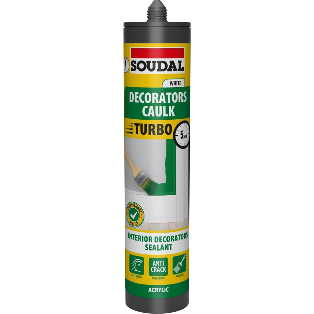 Soudal Turbo Decorators Caulk Extra white - Box of 12