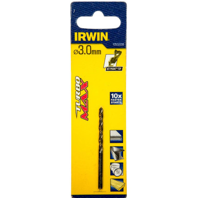 IRWIN 3/8" Turbomax High-Speed Steel Drill Bit – Tough & Fast Cutting