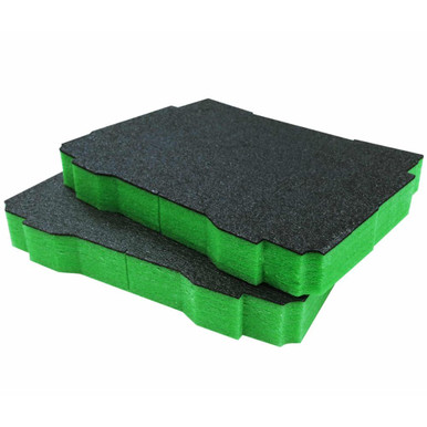 Shadow Foam T-LOC Systainer Foam Inserts Groen 50mm Twin Pack - Perfect Voor Festool Systainer