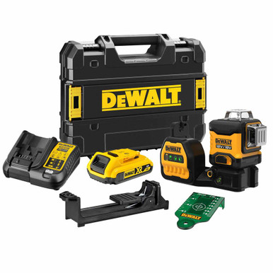 Dewalt DCE089D1G18 18V 360 Degree Multi Line Laser, 1x2.0Ah Battery, Charger & Case