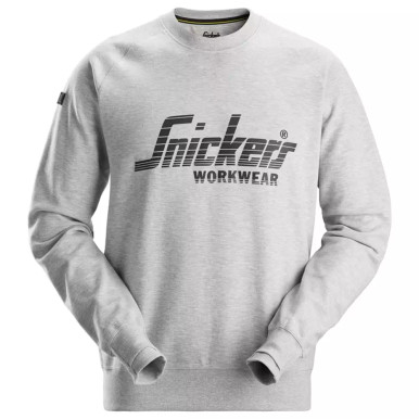 Snickers 2892 Logo Sweatshirt - Grey | Snickers Work Jumpers | ITS