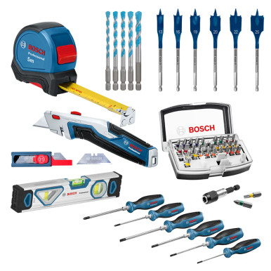 Bosch 52 Piece Power Tool Accessories & Hand Tool Kit - ITS