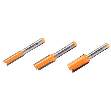 Vaunt 3 Piece Router Cutters 8.0mm/10mm/12mm Straight 1/4