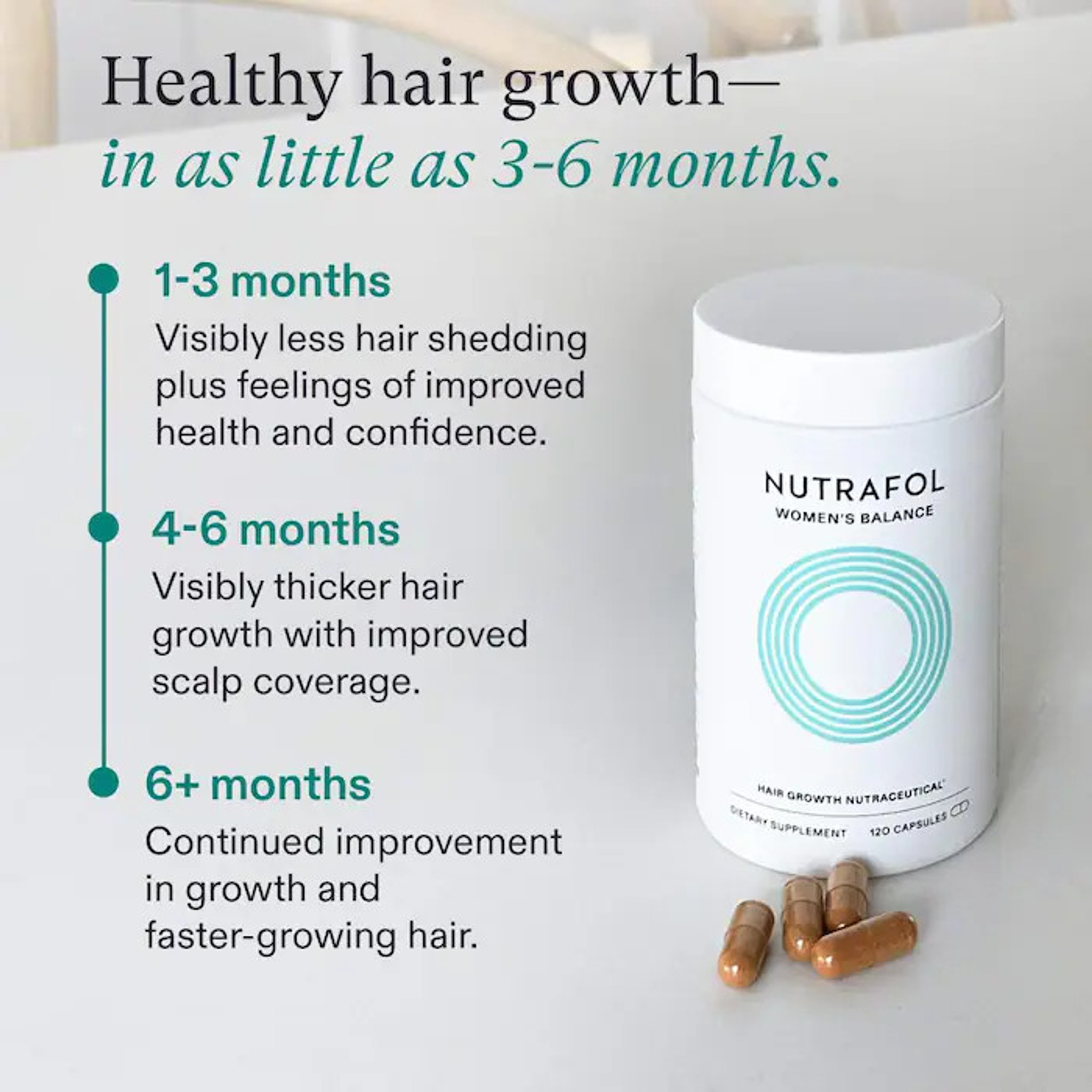 Nutrafol Women's BALANCE 45+ | Hair Growth Supplement (Single)
