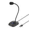 Simplecom UM360 Plug and Play USB Desktop Microphone with Headphone Jack